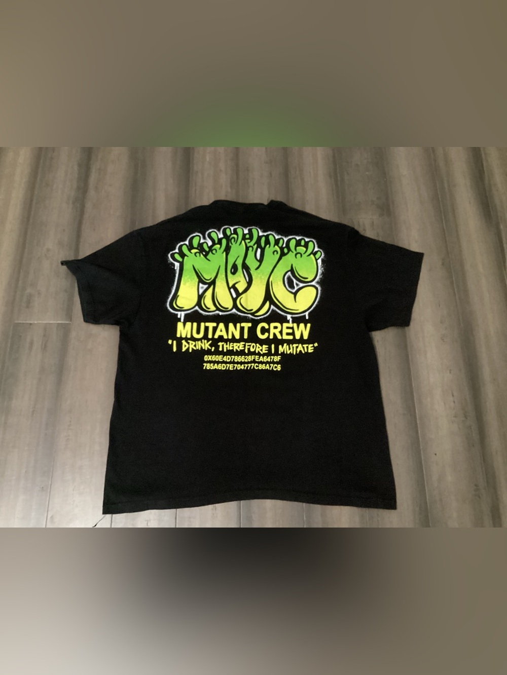 MAYC Mutant Ape Yact Club Men’s XL Black Graphic Print Crew Neck Cotton T-Shirt